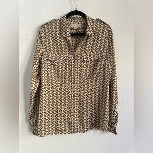 MICHAEL Michael Kors chain long sleeve blouse